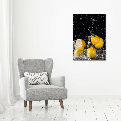 Vertikálny foto obraz sklenený Citron