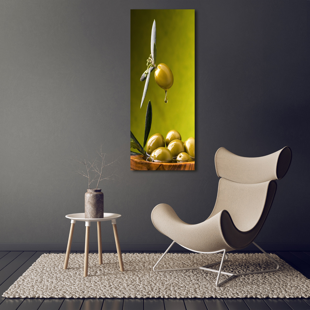 Vertikálny foto obraz sklenený Oliva z olív