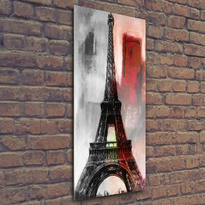 Vertikálny foto obraz sklenený Eiffelová veža Paríž