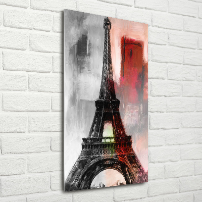Vertikálny foto obraz sklenený Eiffelová veža Paríž