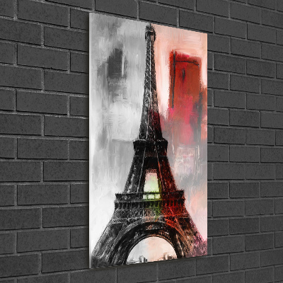 Vertikálny foto obraz sklenený Eiffelová veža Paríž