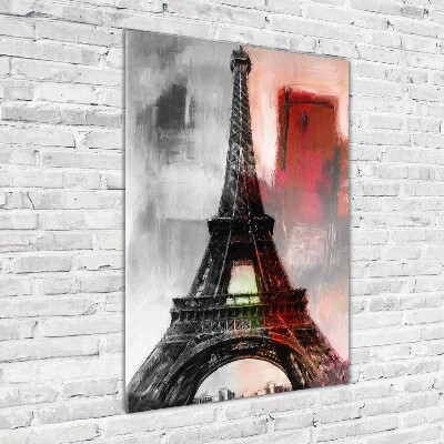 Vertikálny foto obraz sklenený Eiffelová veža Paríž