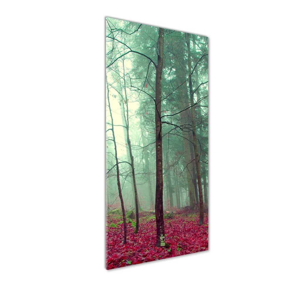 Vertikálny foto obraz sklenený Les na jeseň