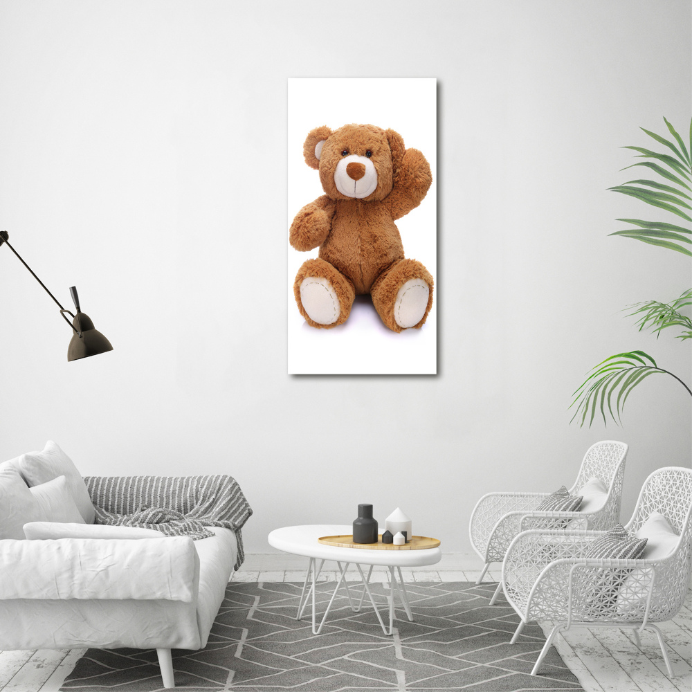 Vertikálny fotoobraz na skle Plyšový medvedík
