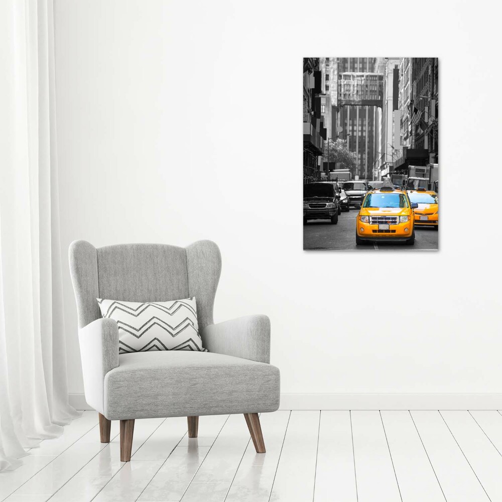 Vertikálny foto obraz sklo tvrdené Taxi New York