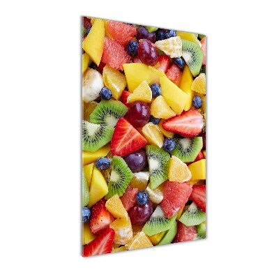 Vertikálny foto obraz sklenený Nakrájané ovocie