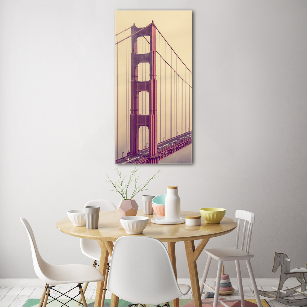 Vertikálny foto obraz sklenený Most San Francisco