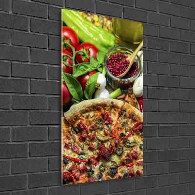 Vertikálny foto obraz sklo tvrdené Pizza