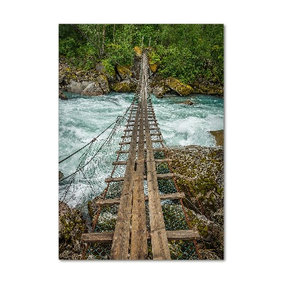 Vertikálny fotoobraz na skle Visiace most