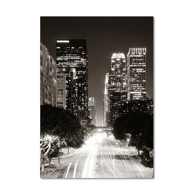 Vertikálny foto obraz sklenený Los Angeles noc