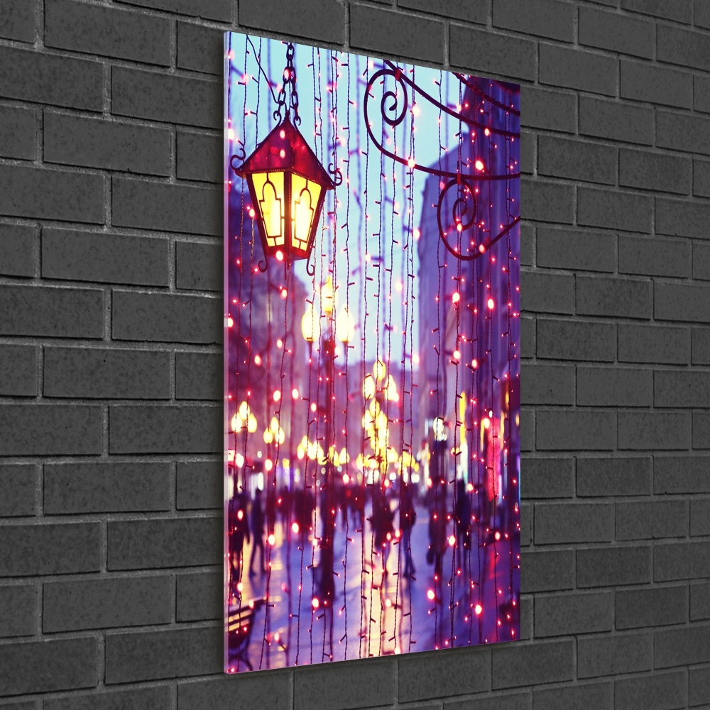 Vertikálny foto obraz sklo tvrdené Svetlá v město