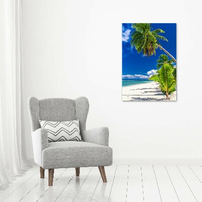 Vertikálny fotoobraz na skle Tropická pláž