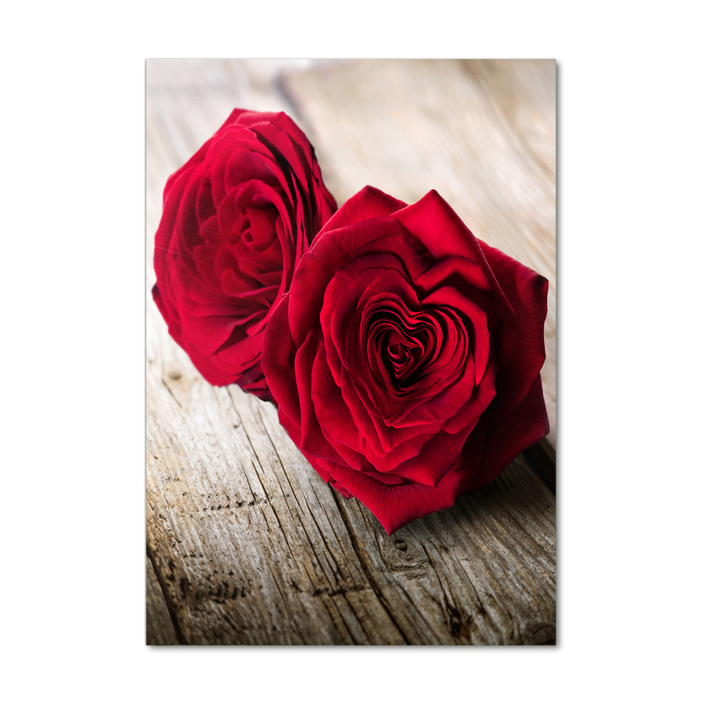 Vertikálny foto obraz sklenený Červené ruže