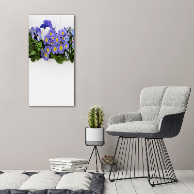 Vertikálny foto obraz sklenený Fialové kvety
