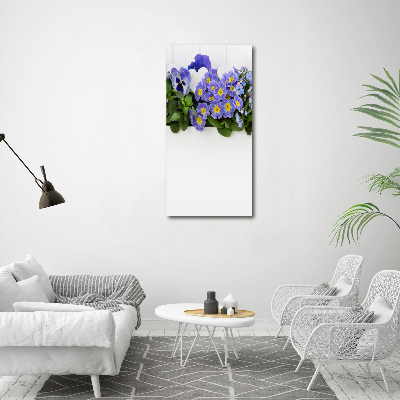 Vertikálny foto obraz sklenený Fialové kvety