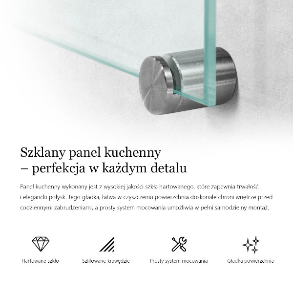 Obklad do kuchyne transparentný