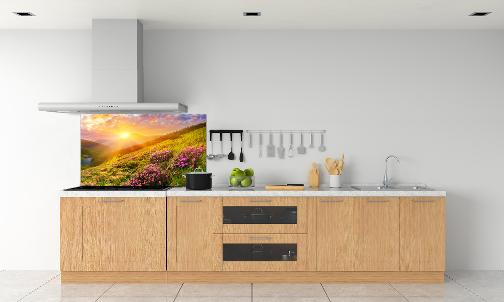 Panel do kuchyne Západ slnka hory