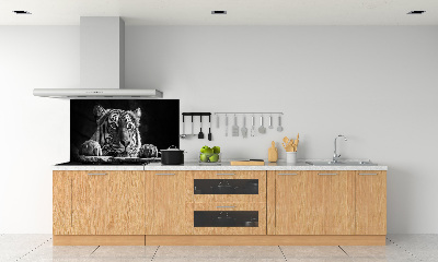 Sklenený panel do kuchyne Tiger