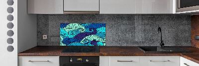 Panel do kuchyne Abstraktné vlny