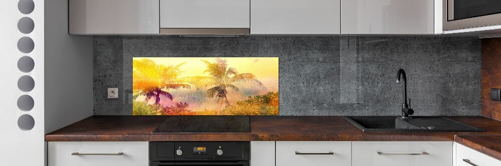 Panel do kuchyne Farebné palmy