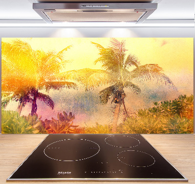 Panel do kuchyne Farebné palmy