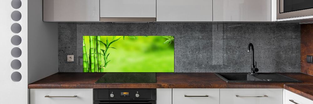 Sklenený panel do kuchyne Bambus
