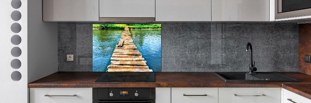 Panel do kuchyne Drevený most
