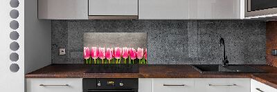 Panel do kuchyne Ružové tulipány