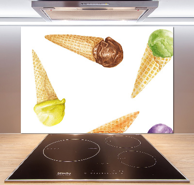 Sklenený panel do kuchyne Zmrzlina