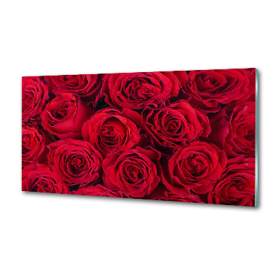Sklenený panel do kuchyne Ruže