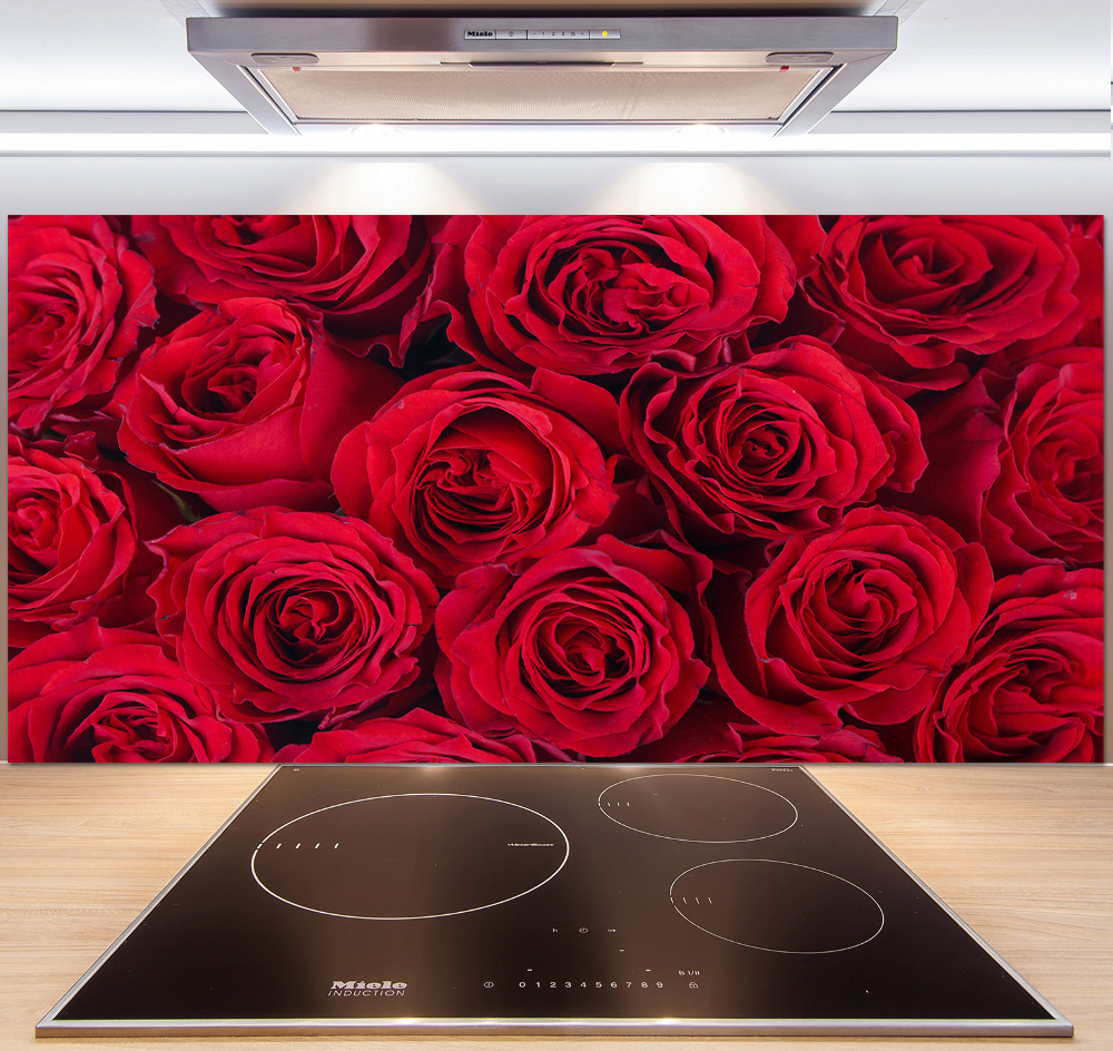 Sklenený panel do kuchyne Ruže