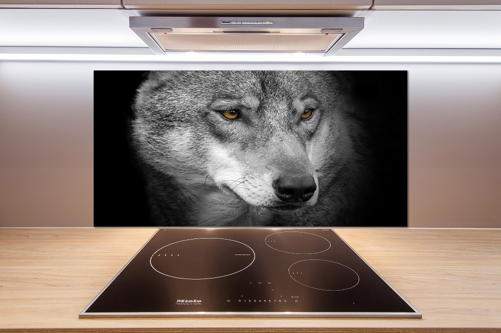 Sklenený panel do kuchyne Vlk