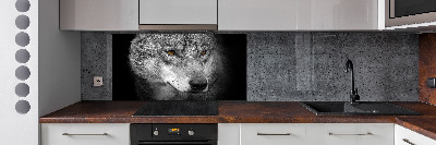 Sklenený panel do kuchyne Vlk