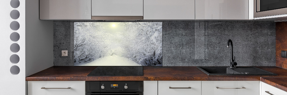 Panel do kuchyne Pekný zimný les