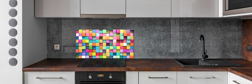 Panel do kuchyne Farebné štvorce