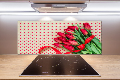 Panel do kuchyne Tulipány srdce