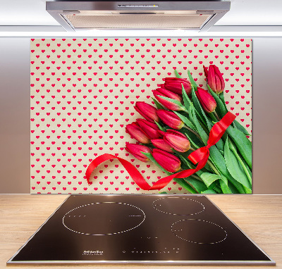 Panel do kuchyne Tulipány srdce