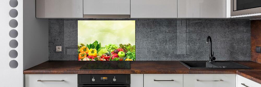 Sklenený panel do kuchyne Zelenina