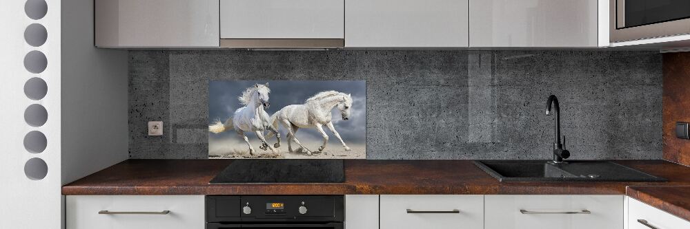 Panel do kuchyne Biele kone pláž