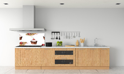 Sklenený panel do kuchyne Dezert
