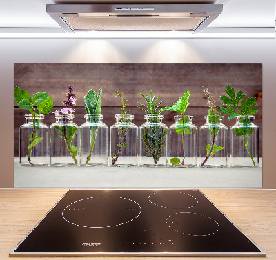 Panel do kuchyne Rastliny v pohároch