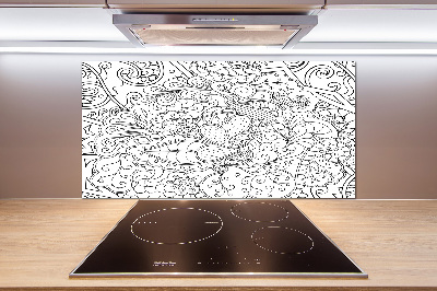 Sklenený panel do kuchynskej linky Ornamenty