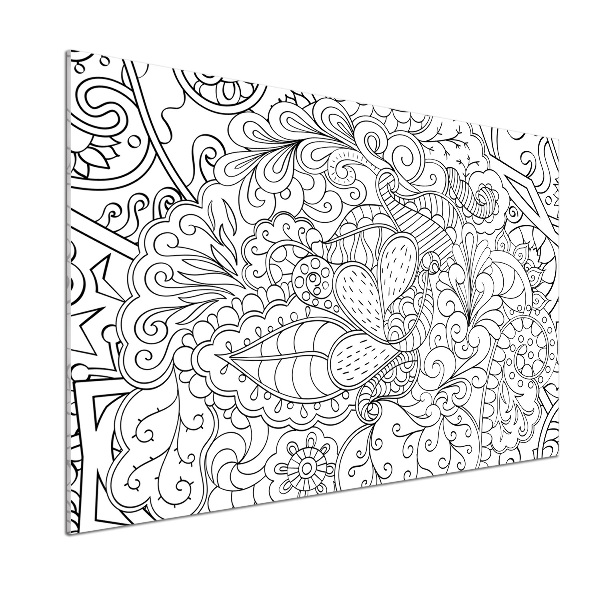 Sklenený panel do kuchynskej linky Ornamenty