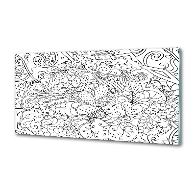 Sklenený panel do kuchynskej linky Ornamenty