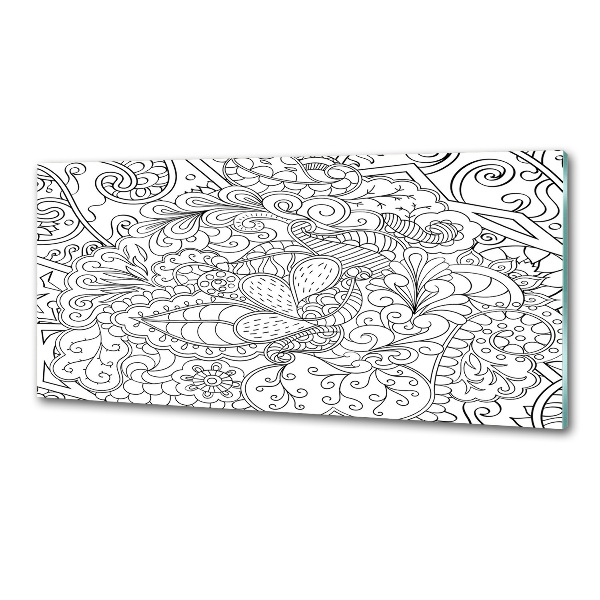 Sklenený panel do kuchynskej linky Ornamenty