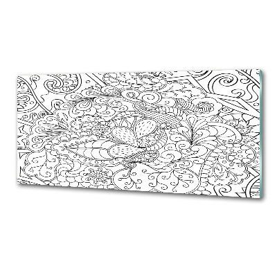 Sklenený panel do kuchynskej linky Ornamenty