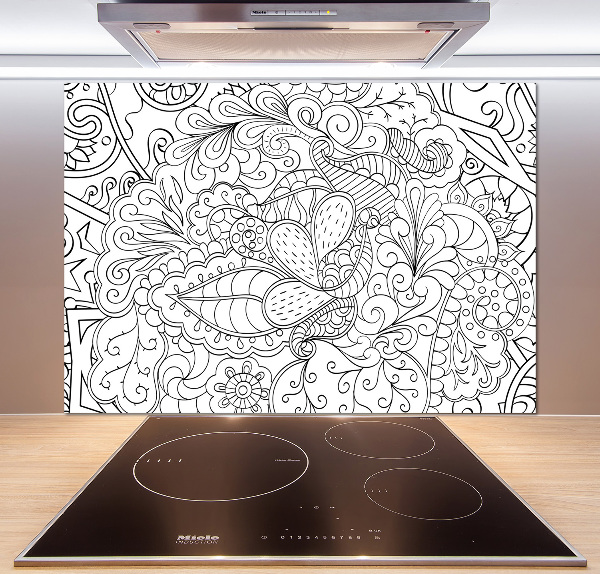 Sklenený panel do kuchynskej linky Ornamenty