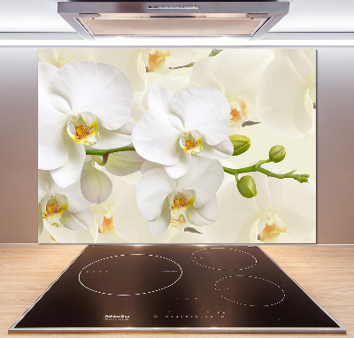 Sklenený panel do kuchynskej linky Orchidea