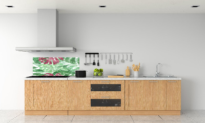 Sklenený panel do kuchynskej linky Monstera