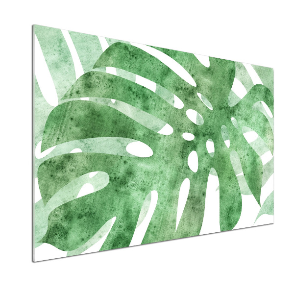 Sklenený panel do kuchynskej linky Monstera